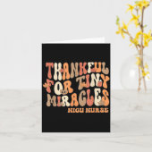 Retro Thankful For Tiny Miracles Thanksgiving Nicu Karte (Gelbe Blume)
