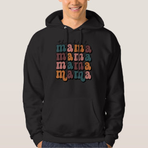 Retro Thankful Mama Fall Autumn Mom Thanksgiving D Hoodie