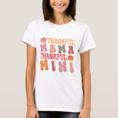 Retro Thankful Mama Thankful Mini - Fall T-Shirt (Vorderseite)