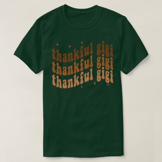 Retro Thanksg dankbar Gigi Cheetah Gigi Life Fall T-Shirt (Design vorne)