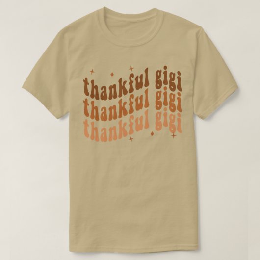 Retro Thanksg dankbar Gigi Cheetah Gigi Life Fall T-Shirt (Design vorne)
