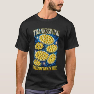 Retro Thanksgiving 90er2000er Gefüllte Eier Hip Ho T-Shirt