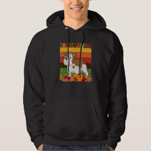 Retro Thanksgiving-Dekor Englische Bulldogge Thank Hoodie