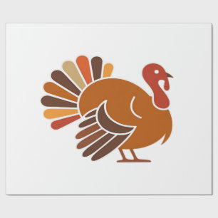 Retro Thanksgiving Truthahn � Herbsternte-Design C Geschenkpapier
