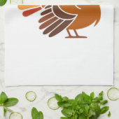 Retro Thanksgiving Truthahn � Herbsternte-Design C Geschirrtuch (Gefaltet)
