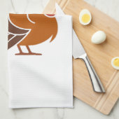 Retro Thanksgiving Truthahn � Herbsternte-Design C Geschirrtuch (Viertel Falte)