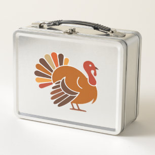 Retro Thanksgiving Truthahn � Herbsternte-Design C Metall Brotdose