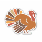 Retro Thanksgiving Turkey � Fall Harvest Design Cl Aufkleber (Vorderseite)