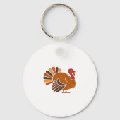Retro Thanksgiving Turkey � Fall Harvest Design Cl Schlüsselanhänger (Vorderseite)