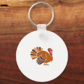 Retro Thanksgiving Turkey � Fall Harvest Design Cl Schlüsselanhänger (Vorderseite)