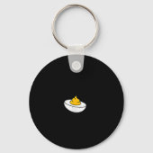 Retro Thanksgiving You Know Why I'm Here Deviled E Schlüsselanhänger (Vorderseite)