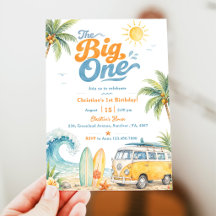 Retro The Big One Surf Beach 1. Geburtstag