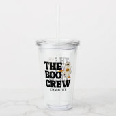 Retro The Boo Crew Spooky Halloween Acryltrinkbecher (Vorderseite)