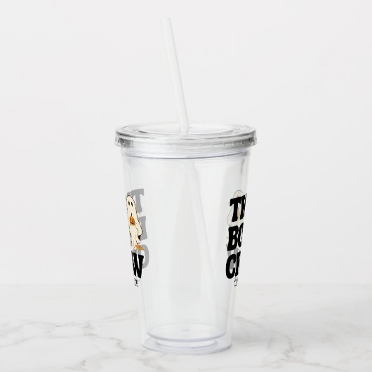  Retro The Boo Crew Spooky Halloween Acryltrinkbecher (Links)