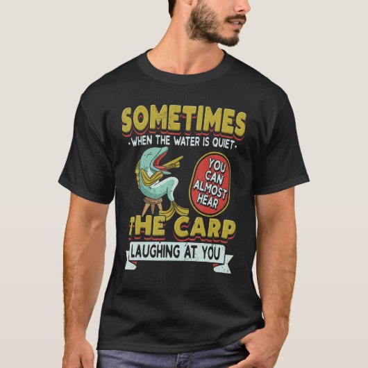 Retro The Carp Laughing At You Fish Fishing Fish T-Shirt (Vorderseite)