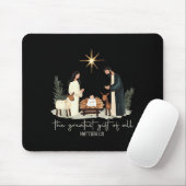 Retro The Greatest Gift Of All Jesus Nativity Chri Mousepad (Mit Mouse)