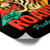 Retro The Heavens Are Roaring Believer Bible Verse Poster (Ecke)