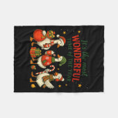 Retro The Most Wonderful Time Of The Year Christma Fleecedecke (Vorderseite (Horizontal))
