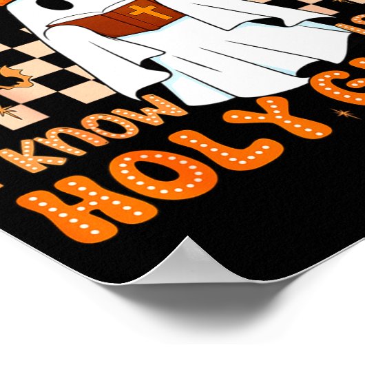 Retro The Only Ghost I Know Is The Holy Christian Poster (Ecke)