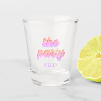 Retro 'The Party' Bachelorette Favoriten Shotglas Schnapsglas