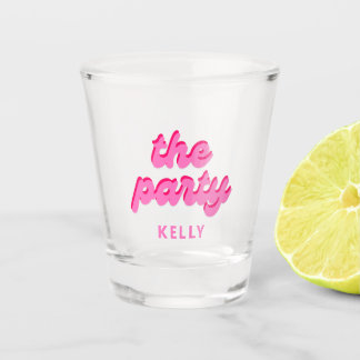 Retro-'The Party'-Junggesellinnen-Abschiedsgeschen Schnapsglas