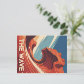 Retro The Wave Felsformation Wüste Postkarte (Stehend Vorderseite)
