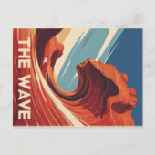Retro The Wave Felsformation Wüste Postkarte (Vorderseite)