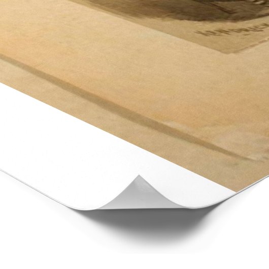 Retro-Theater Champagner und Oysters Poster (Ecke)