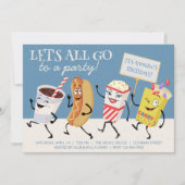 Retro Theater gehen wir alle ins Party Einladung (Vorderseite)