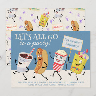 Retro-Theater Lasst uns alle auf eine Party gehen Einladung