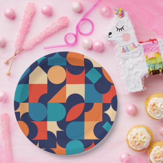 Retro-Thema Pappteller (Party)