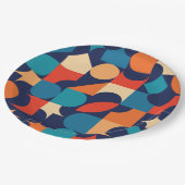 Retro-Thema Pappteller (Schrägansicht)