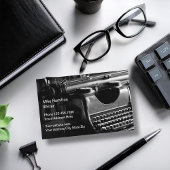 Retro Theme Old Time Writer Schreibmaschine Visitenkarte