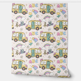 Retro Theme School Tapete