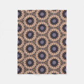 Retro-Themed Bold Gray & Brown Blooms Fleecedecke (Vorderseite)
