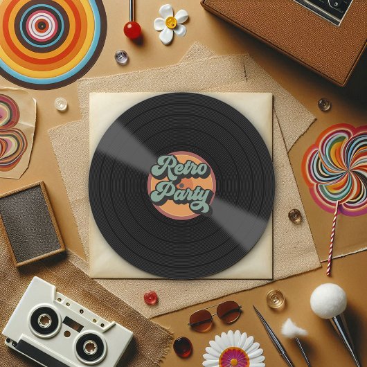 Retro Themed Party Personalisiert Einladung