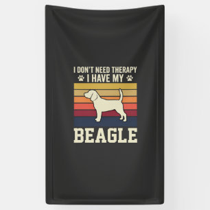 Retro Therapie mit Vintage Beagle Hund Banner