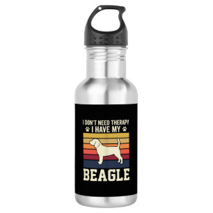 Retro-Therapie mit Vintage-Beagle-Hund Edelstahlflasche