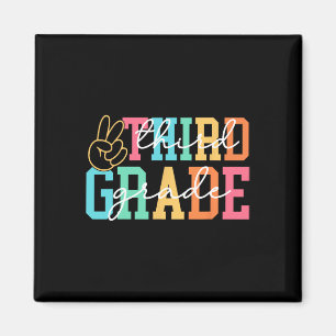 Retro Third Grade Preppy Zurück zur Schule Lehrer  Magnet