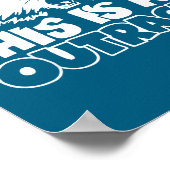 Retro This Is An Outrage Quote Meme Cat Cute Funny Poster (Ecke)