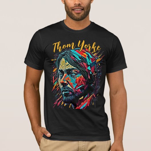 Retro Thom Yorke Artistic T - Shirt (Vorderseite)