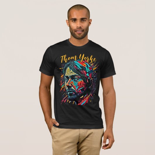 Retro Thom Yorke Artistic T - Shirt (Vorne ganz)