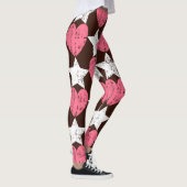 Retro Threadbare Herz Stars Textur Leggings (Rechts)