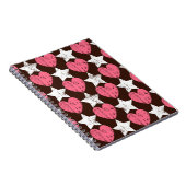 Retro Threadbare Herz Stars Textur Notizblock (Rechte Seite)