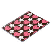 Retro Threadbare Herz Stars Textur Notizblock (Linke Seite)