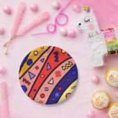 Retro Threading Paper Teller der 90er Jahre (Party)