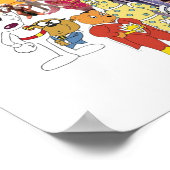 Retro Throwback Mashup Erinnerungen aus den 1980er Poster (Ecke)