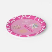 Retro Throwback Preppy der 90er Jahre Pappteller (Schrägansicht)