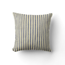 Retro-Ticking Blau-weiß gestreift vintage-französi