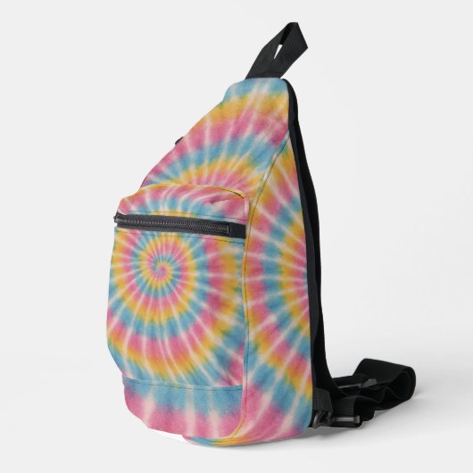 Retro Tie-Dye  Crossbody Bag (Rechte Ecke)